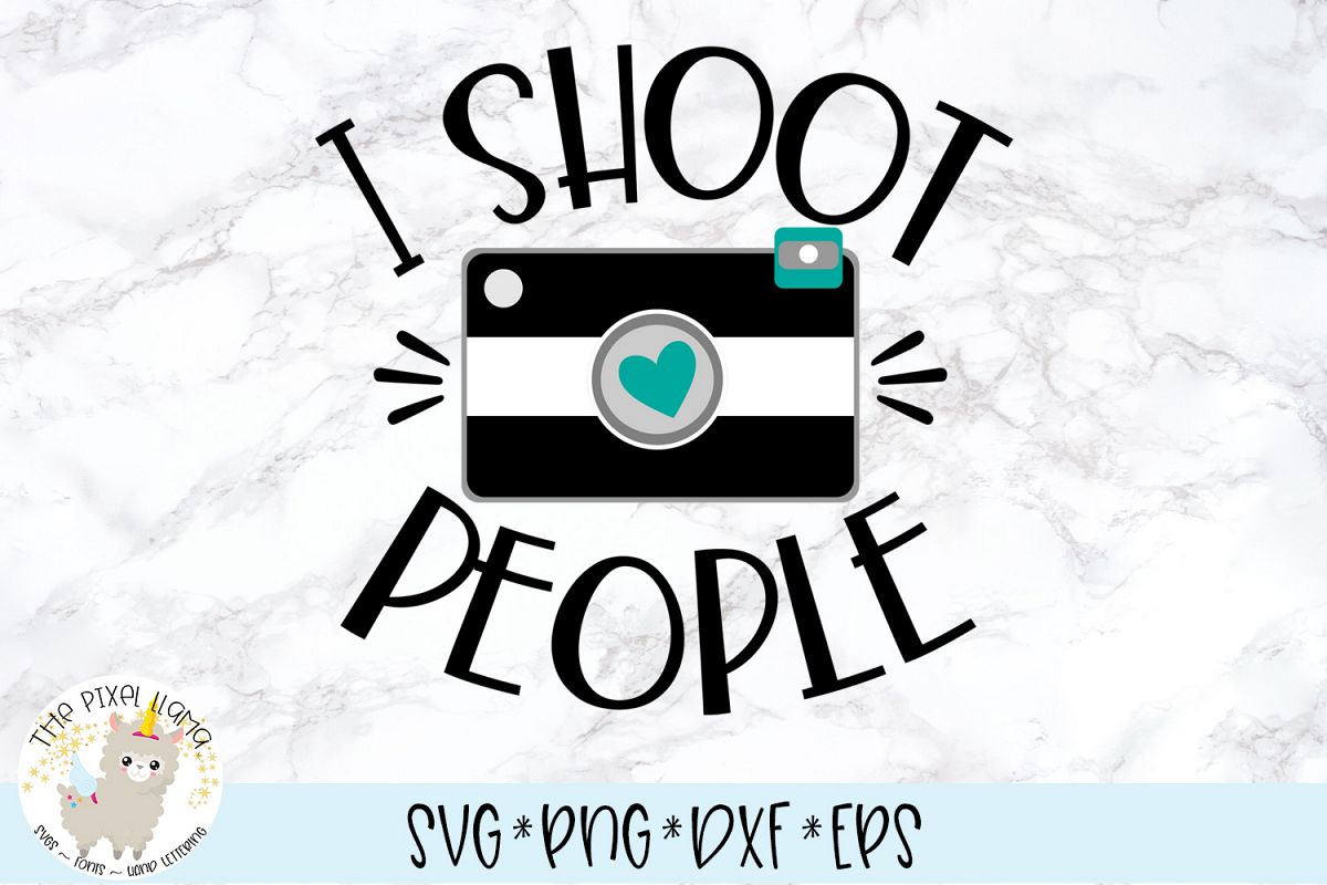 I Shoot People Photography SVG Cut File example image 1