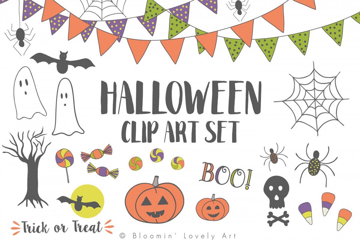 Halloween Clip Art Set example image 1