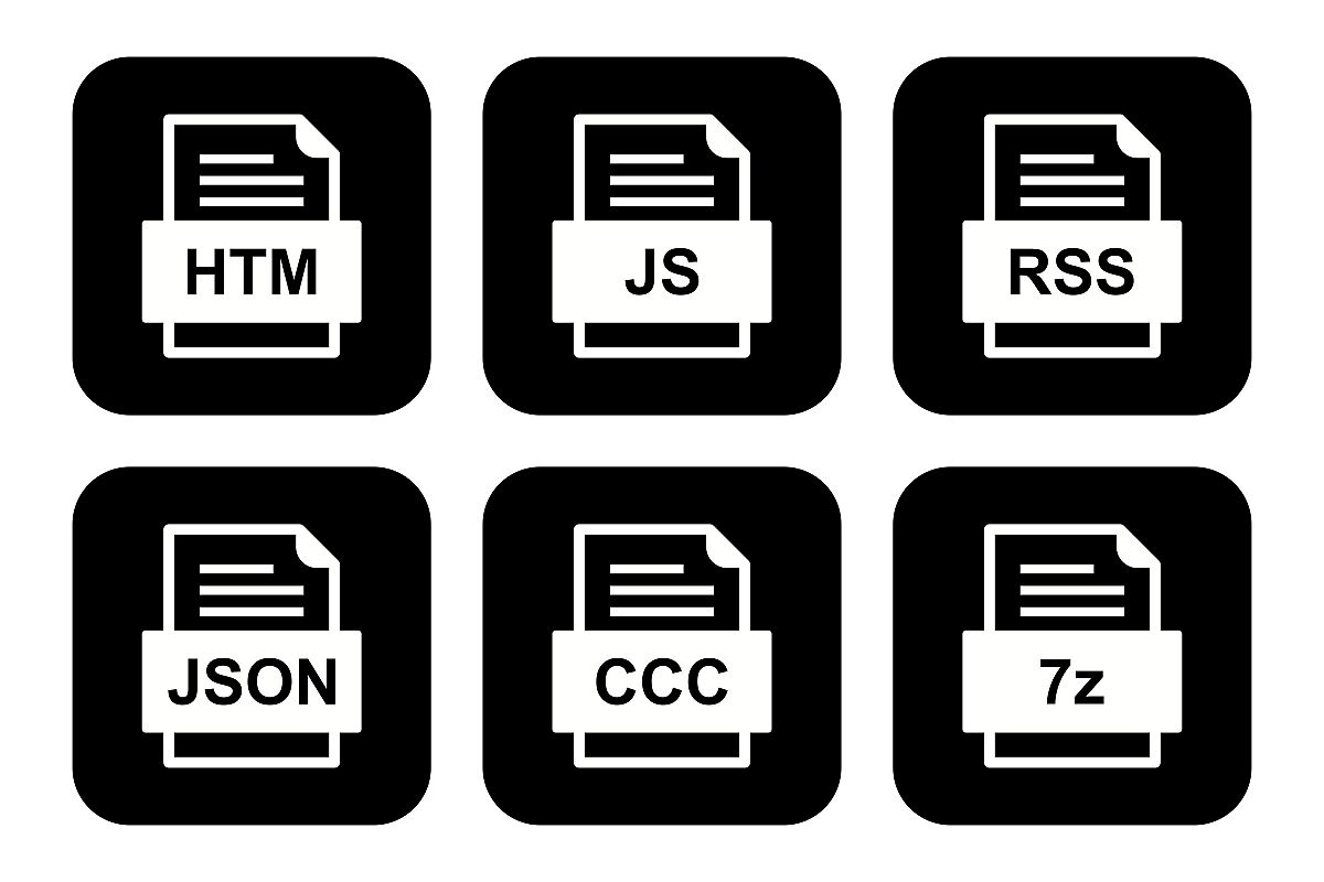 Set Of File Formats Icons example image 1
