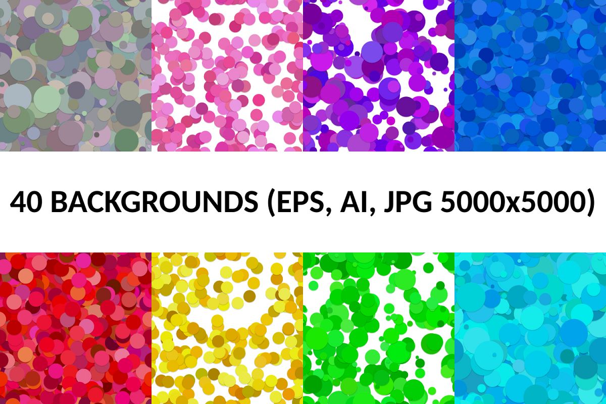 40 Seamless Circle Backgrounds (AI, EPS, JPG 5000x5000) example image 1