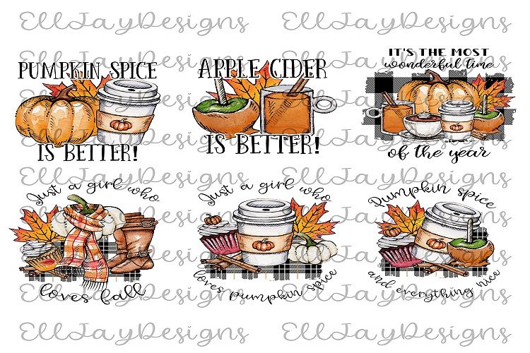 6 Plaid Pumpkin Sublimation Designs example image 1