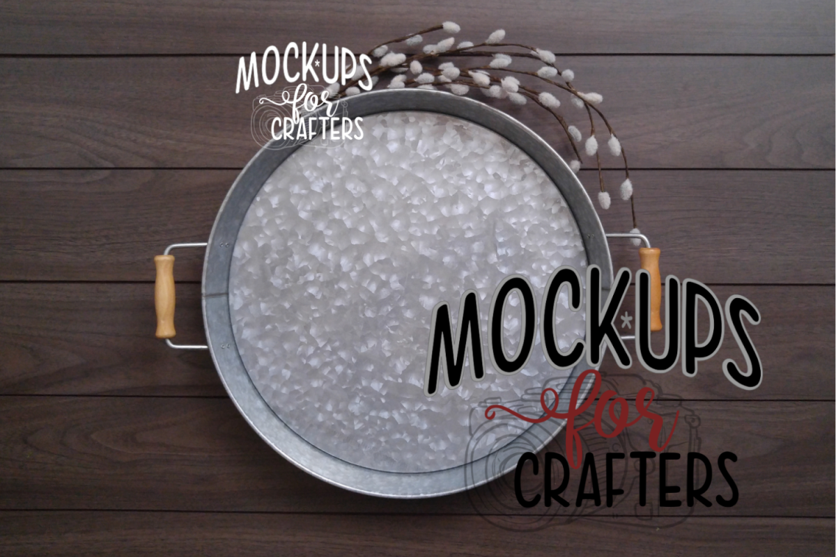 Round Metal Tray - Dollarama - MOCK-UP example image 1