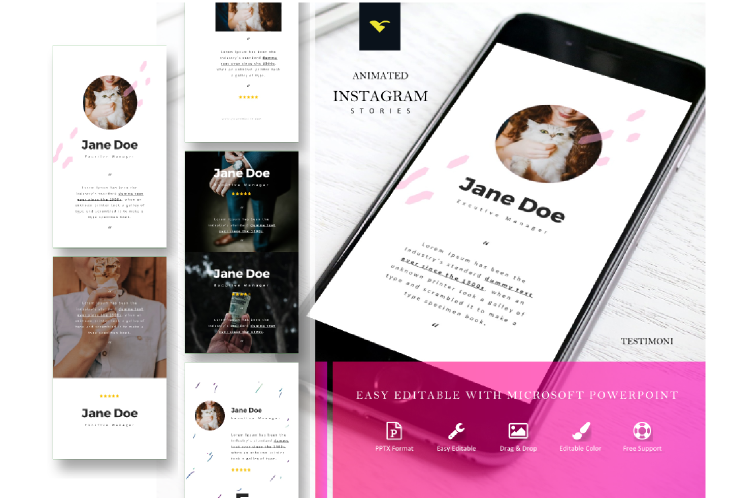 Instagram Story Template Testimonial Series example image 1