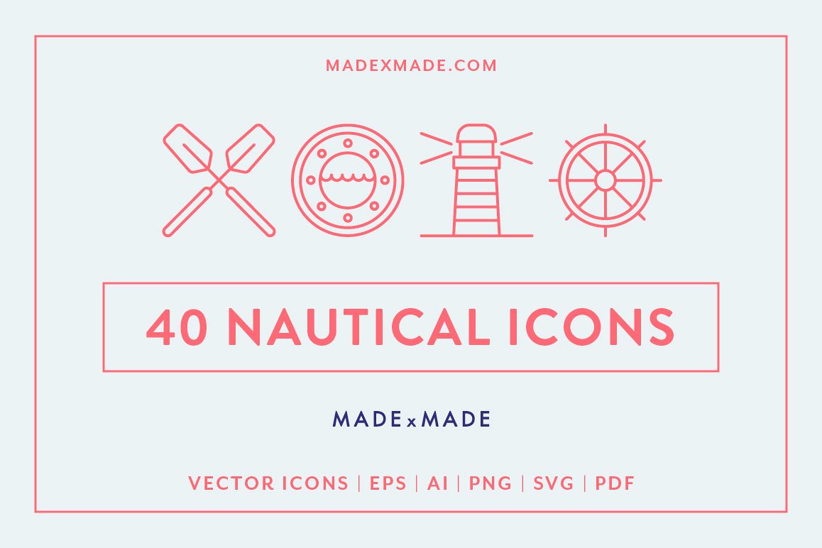 Line Icons - Nautical example image 1