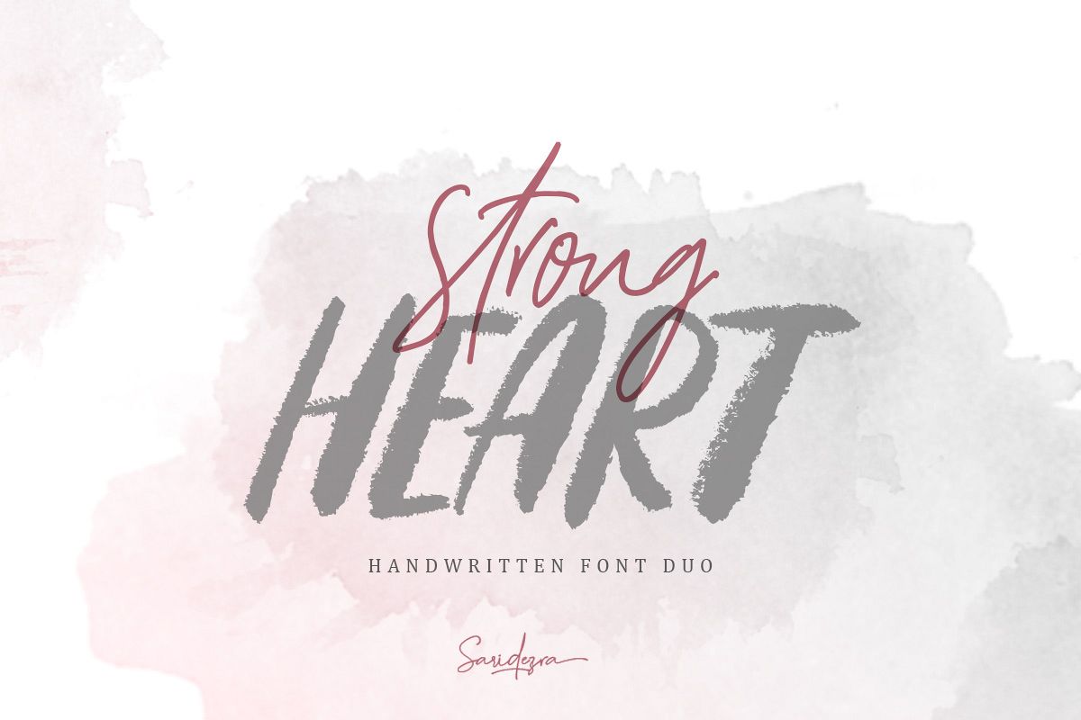 Strong Heart - Font Duo example image 1