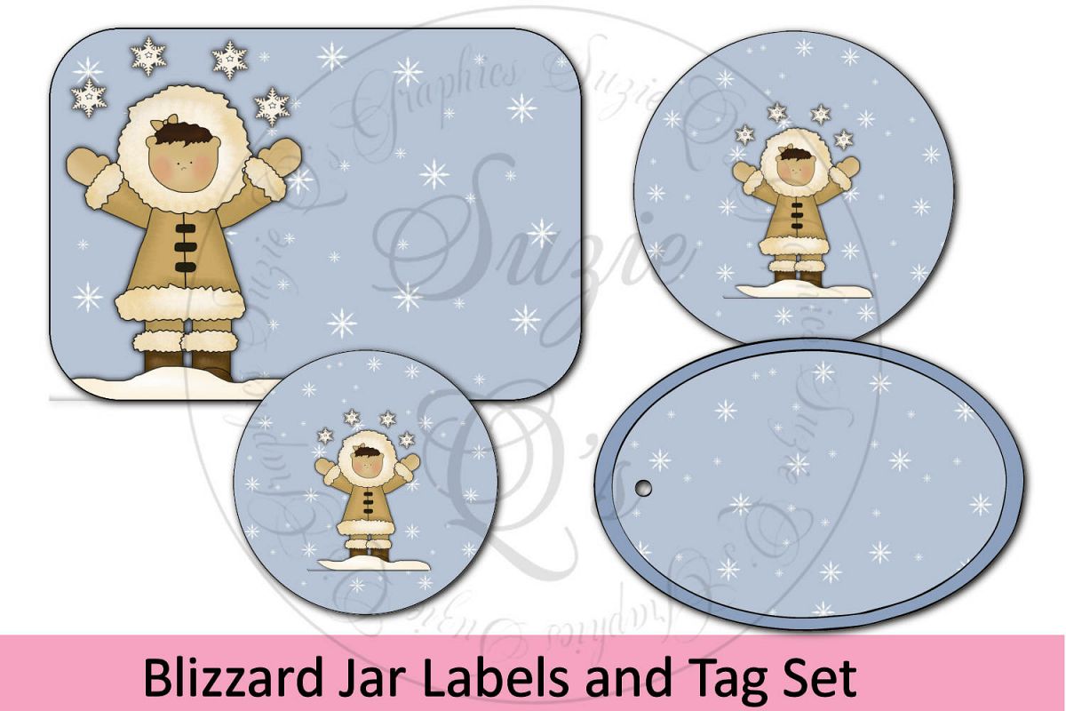 Blizzard Jar Labels and Tag example image 1