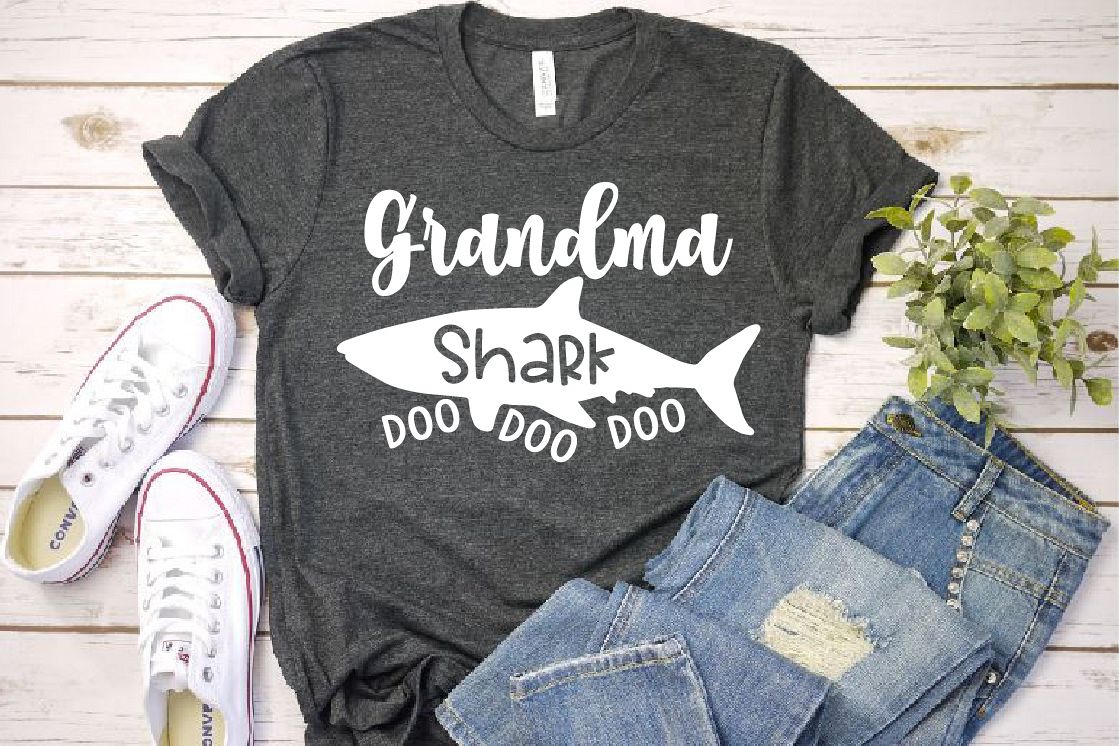 Grandma Shark SVG Doo Doo Doo Family Birthday Sea 1306S example image 1