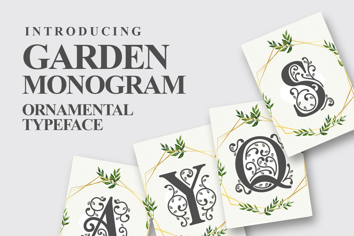 Garden Monogram Font example image 1
