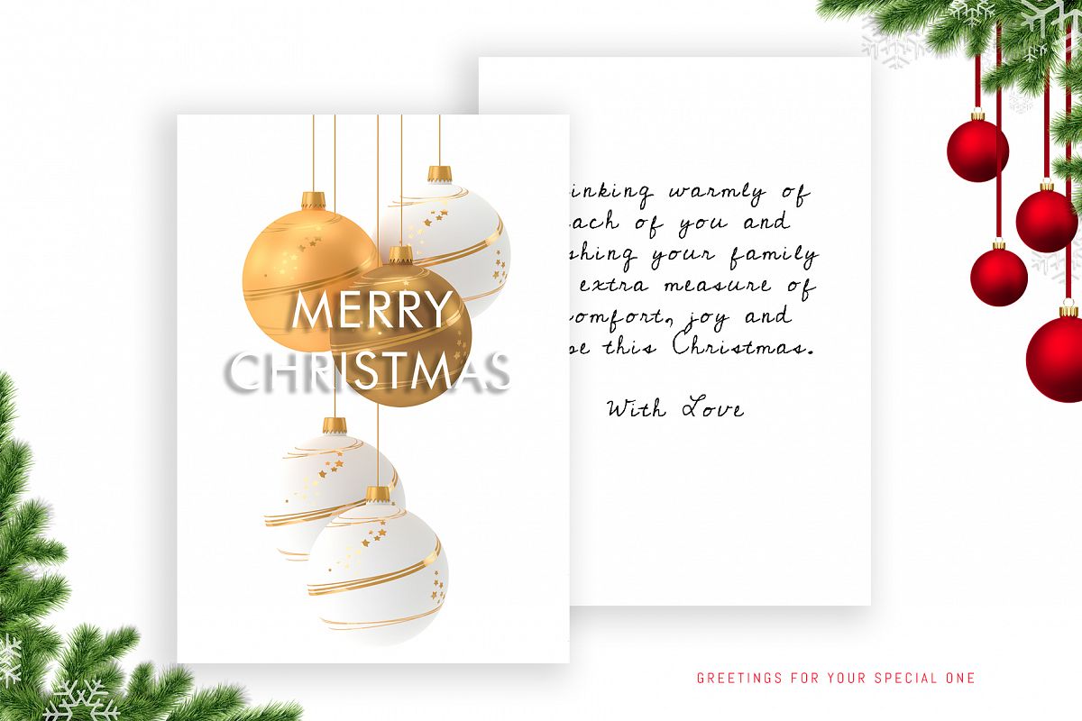 Christmas personalised greeting card for special one example image 1