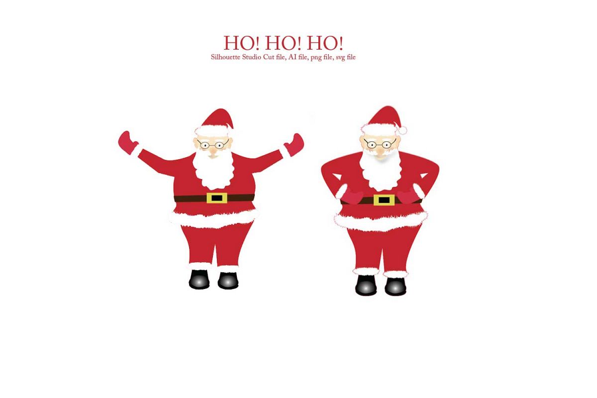 Print and Cut Santa Graphic File example image 1