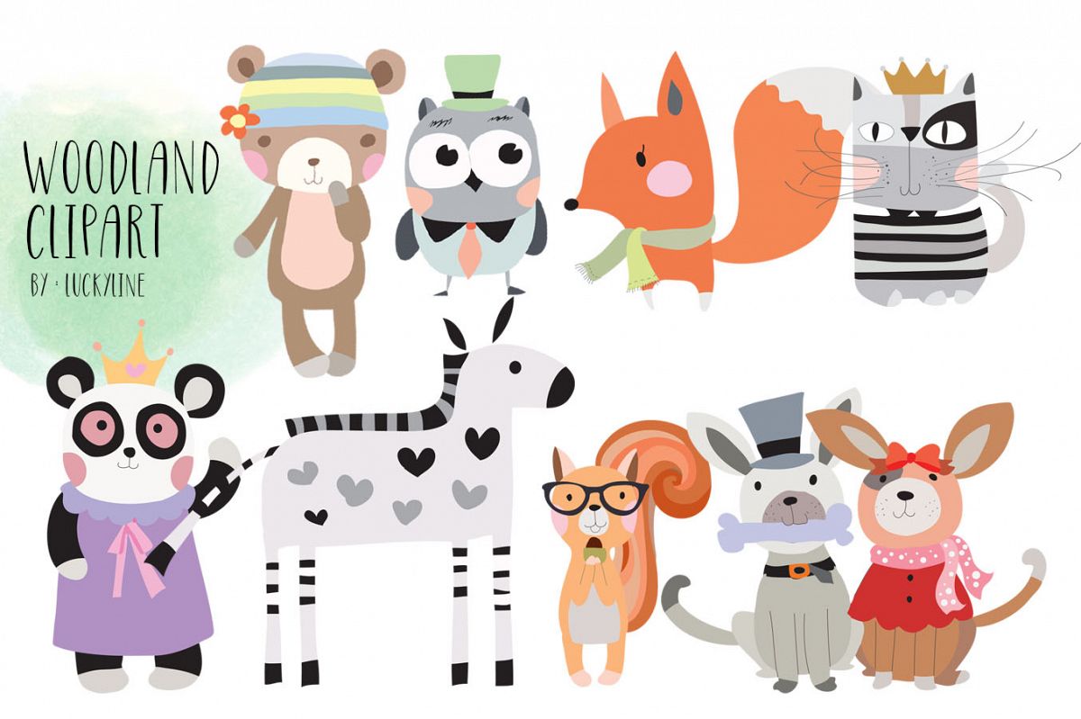 Woodland Clipart Animals clipart example image 1