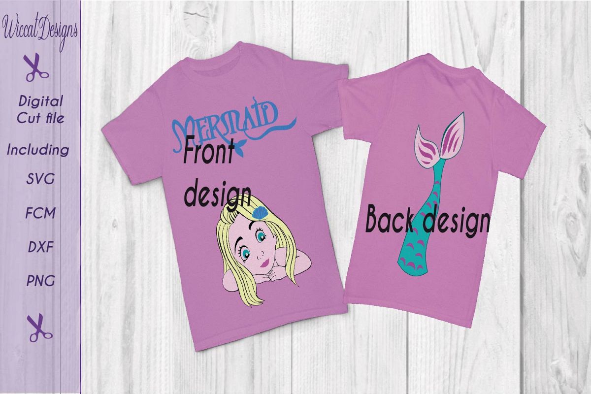 Mermaid svg, mermaid shirt svg, tail svg, girls svg, example image 1
