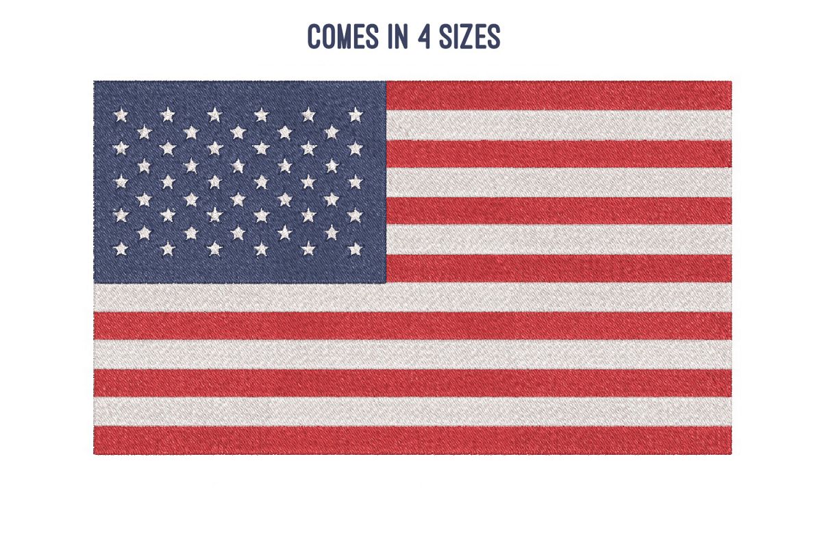 US Flag| Independence day | Machine embroidery| example image 1