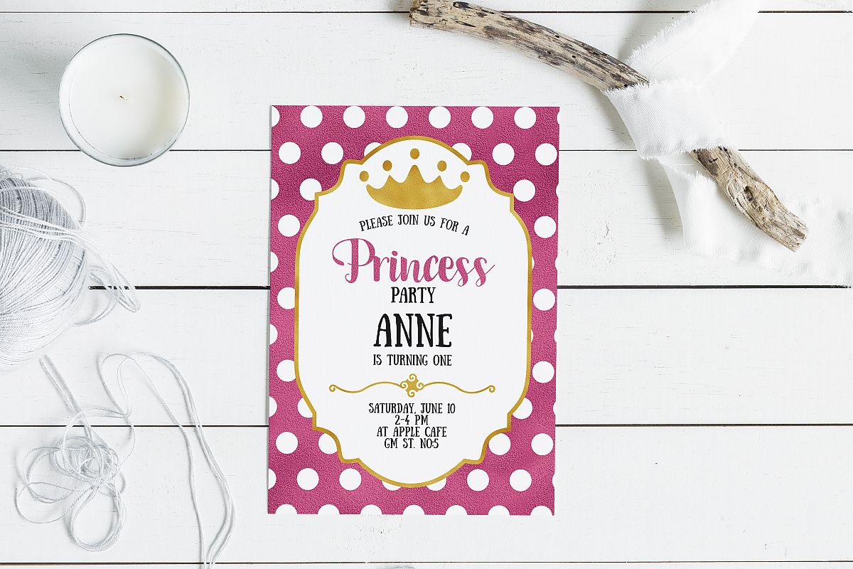 Birthday invitation card example image 1