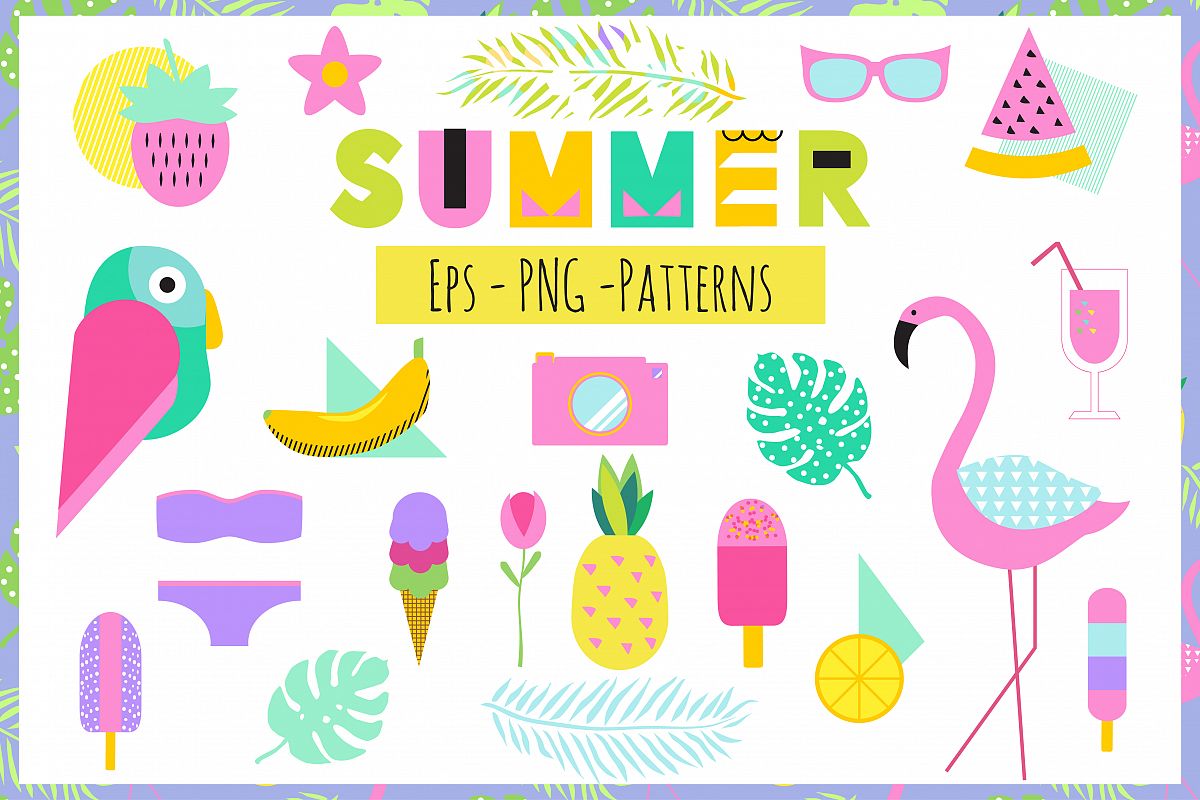 Creative Summer Set Eps Png example image 1