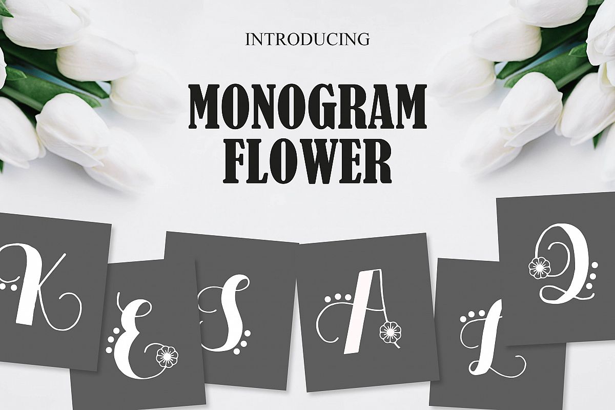 Monogram Flower example image 1