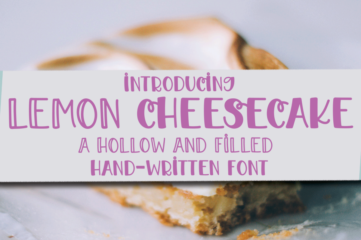 Lemon Cheesecake - A Hollow and Filled Hand-Written Font example image 1