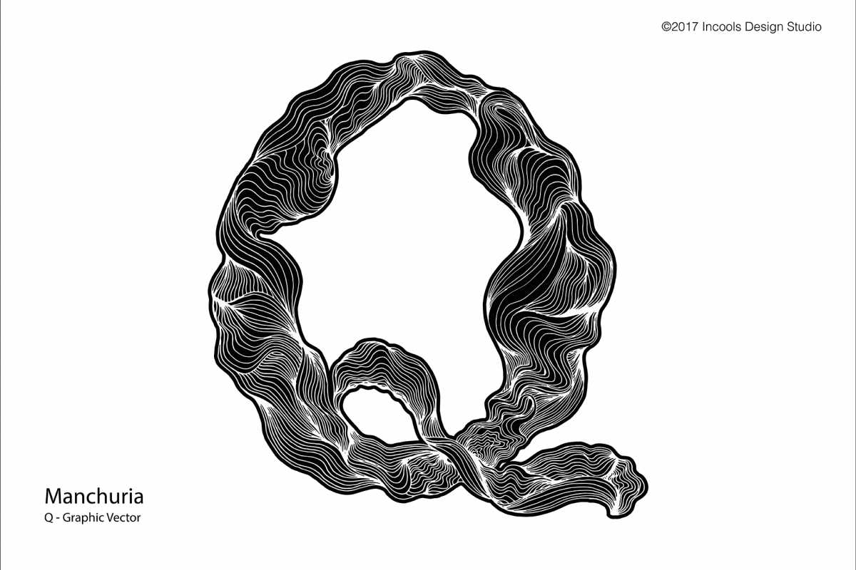 Manchuria, A-Z Unique Graphic Letter example image 1
