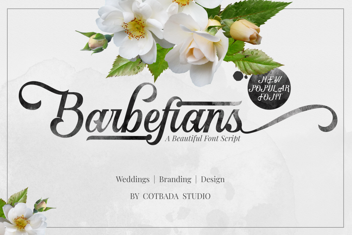 Barbefians Font Script example image 1