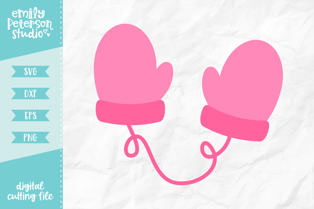 Mittens SVG DXF EPS PNG example image 1