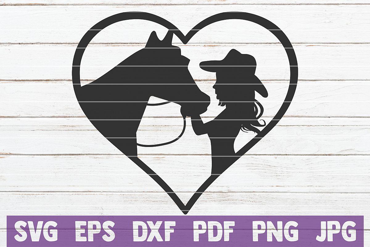 Download Girl Kissing Horse SVG Cut File (277180) | Cut Files ...