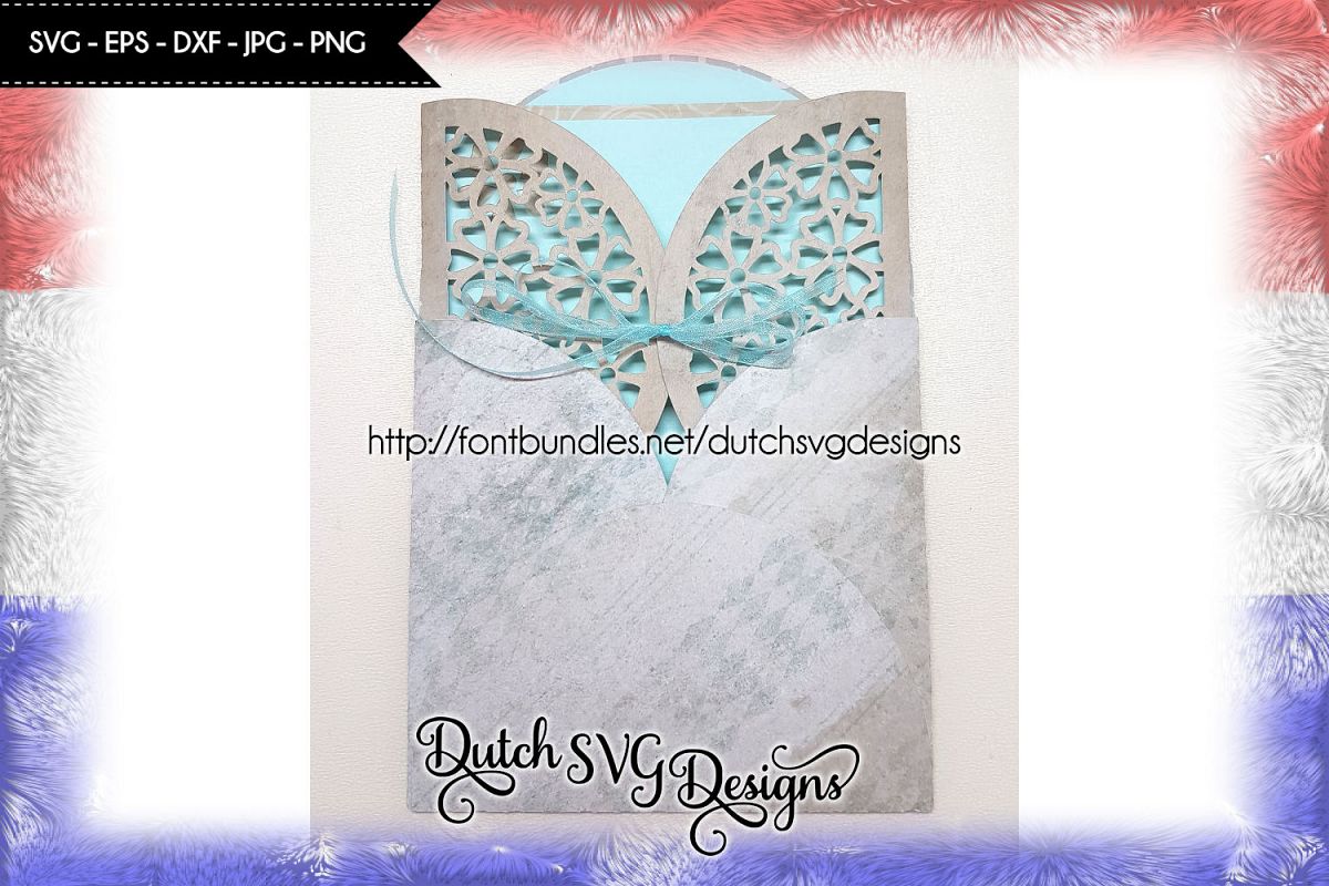 Cutting file blank card and envelop with flowers example image 1