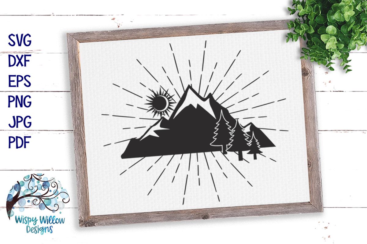 Download Mountain Silhouette Svg Outdoors Camping Svg Cut File 291602 Svgs Design Bundles