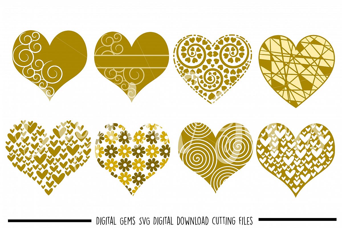 Hearts SVG / PNG / EPS / DXF files example image 1