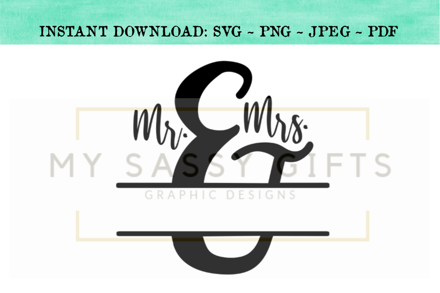 Download Mr. And Mrs. Wedding Anniversary SVG Sign Design