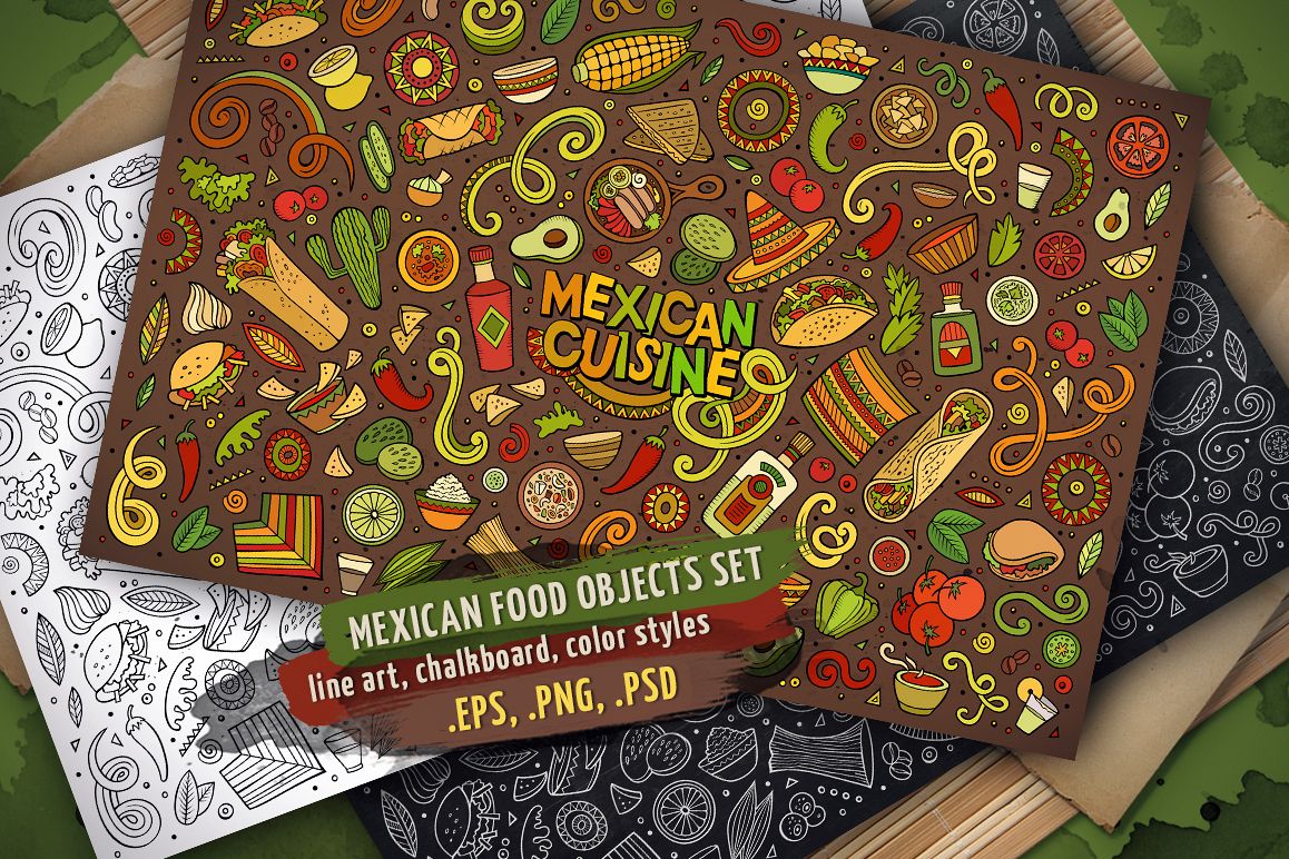 mexican-food-objects-set