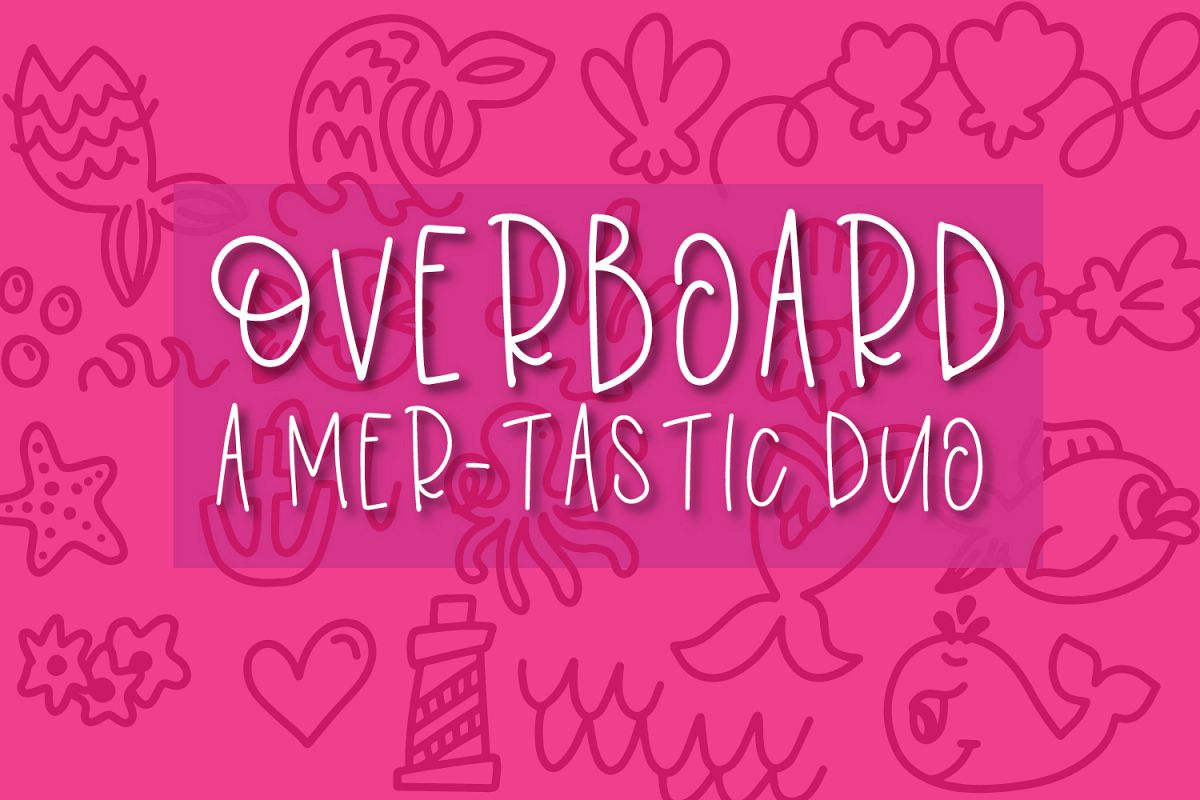 Overboard - A Mermaid Font Duo - Dingbat Font example image 1