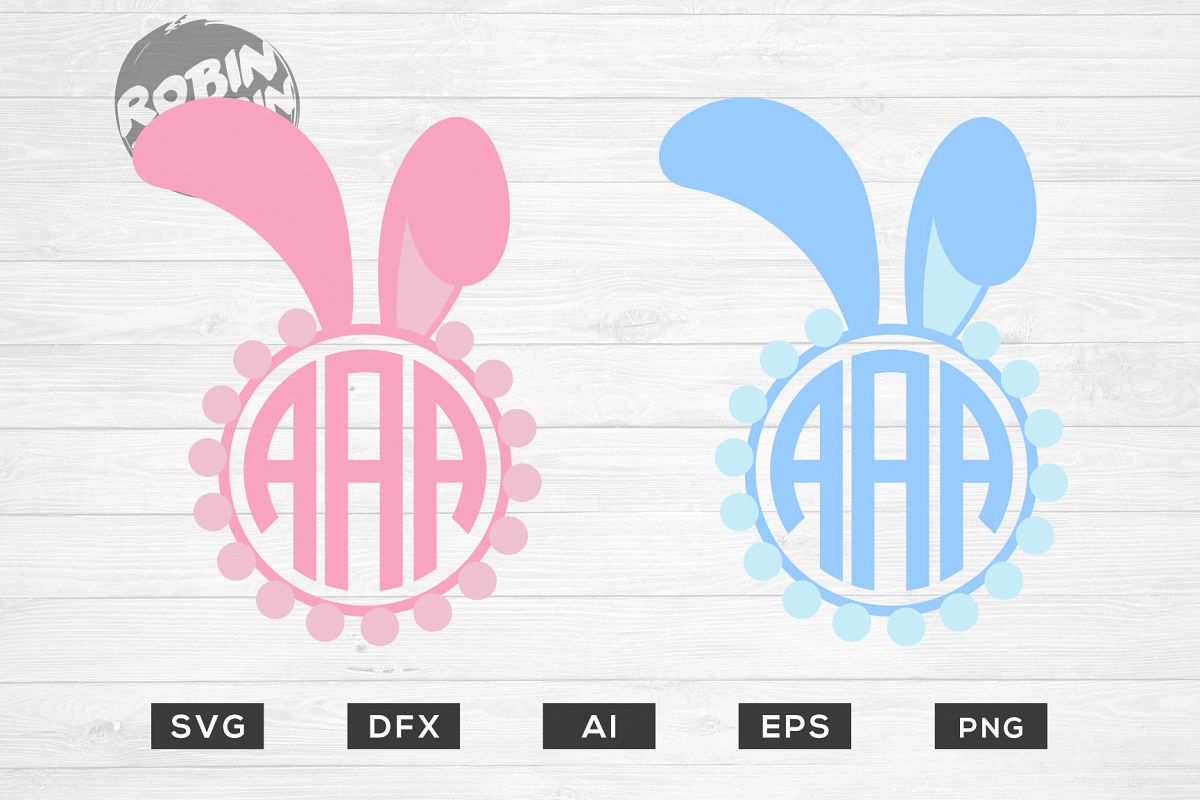 Download Easter Monogram Frames Bunny SVG - Happy Easter SVG Files
