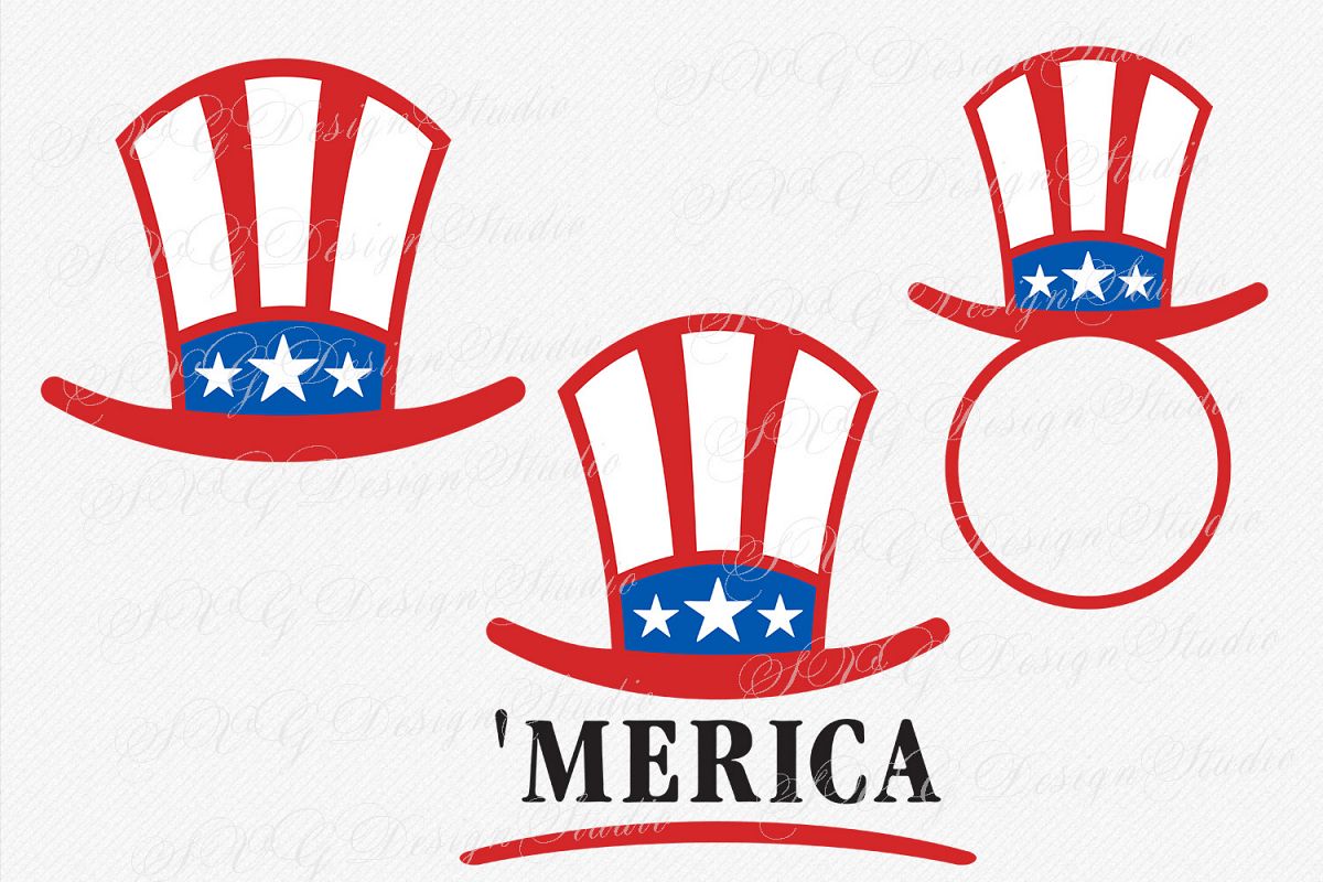 Download American Flag Hat, Memorial Day Hat, American Flag Hat, Monogram 4th of July, Patriotic SVG File