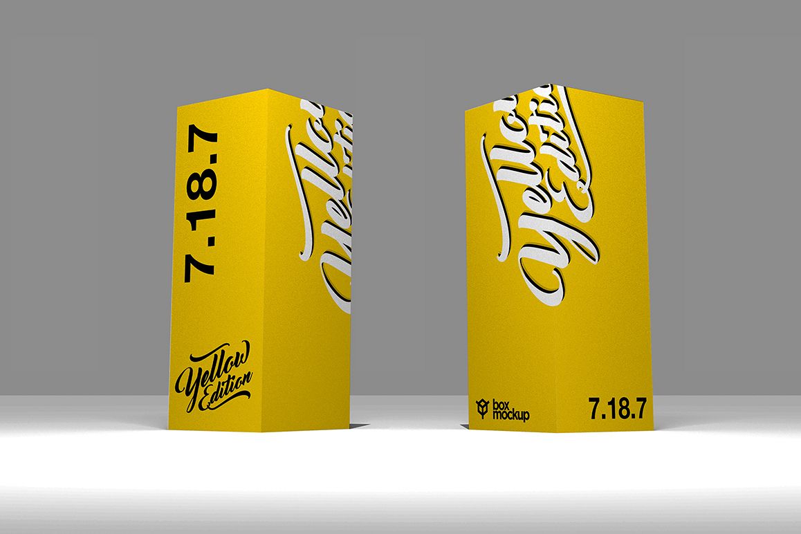 7.18.7 Simple 3D Box Mockup PSD example image 1