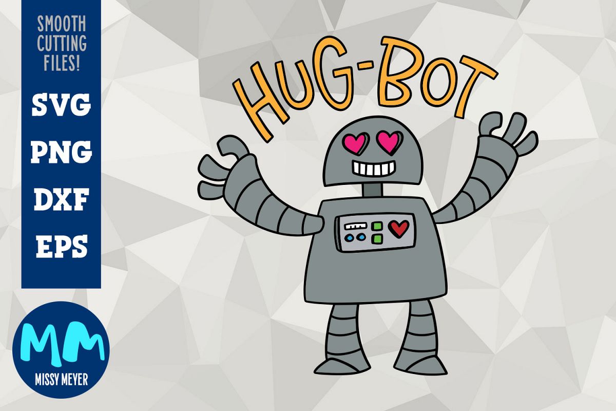 Hug-Bot - a cartoon robot programmed for hugging! example image 1