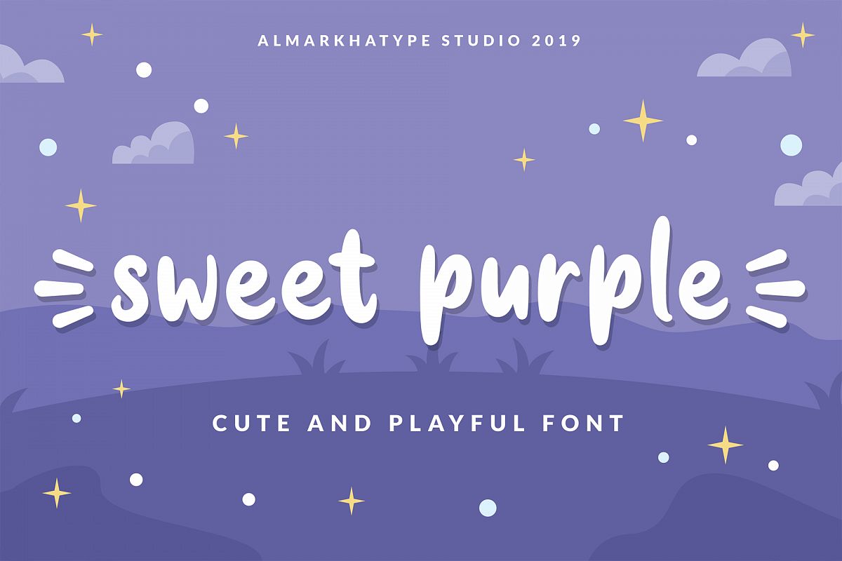 Sweet Purple - Cute & Playful Font example image 1