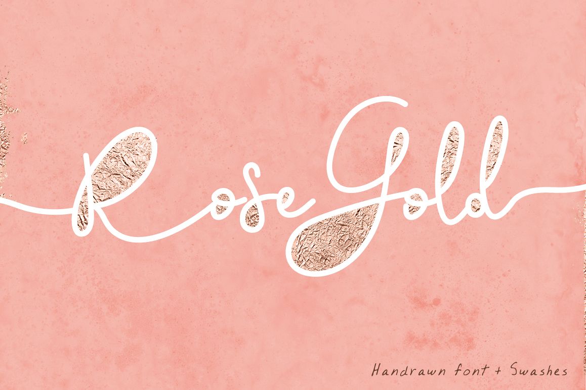 Rose Gold Font and Swatches example image 1
