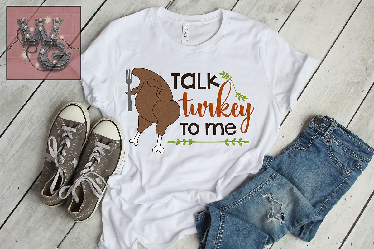 Talk Turkey To Me SVG DXF PNG JPG Comm example image 1