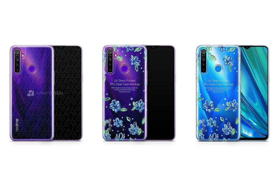 Realme 5 2019 TPU Clear Case Mockup example image 1