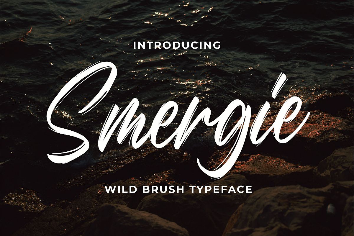 Smergie - Wild Brush Typeface example image 1