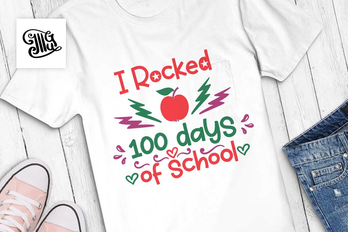 100 days of school for boy and girl svg example image 1