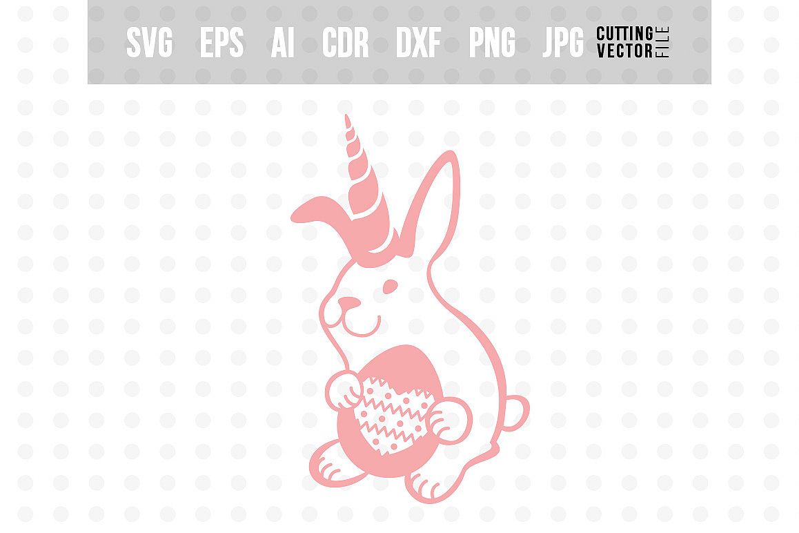 Bunny Unicorn with Egg - Easter Design example image 1