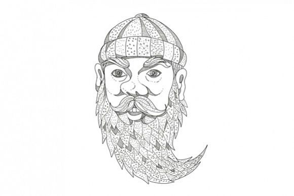 Paul Bunyan Lumberjack Doodle Art example image 1
