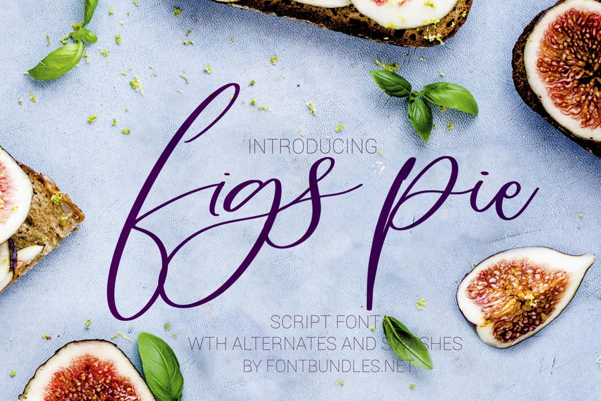 Figs Pie Script Font example image 1