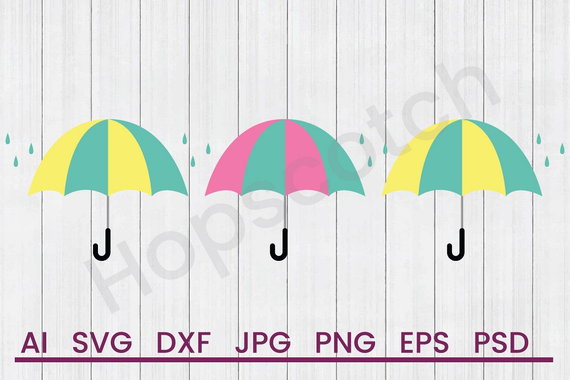 Umbrella SVG, DXF File, Cuttatable File example image 1