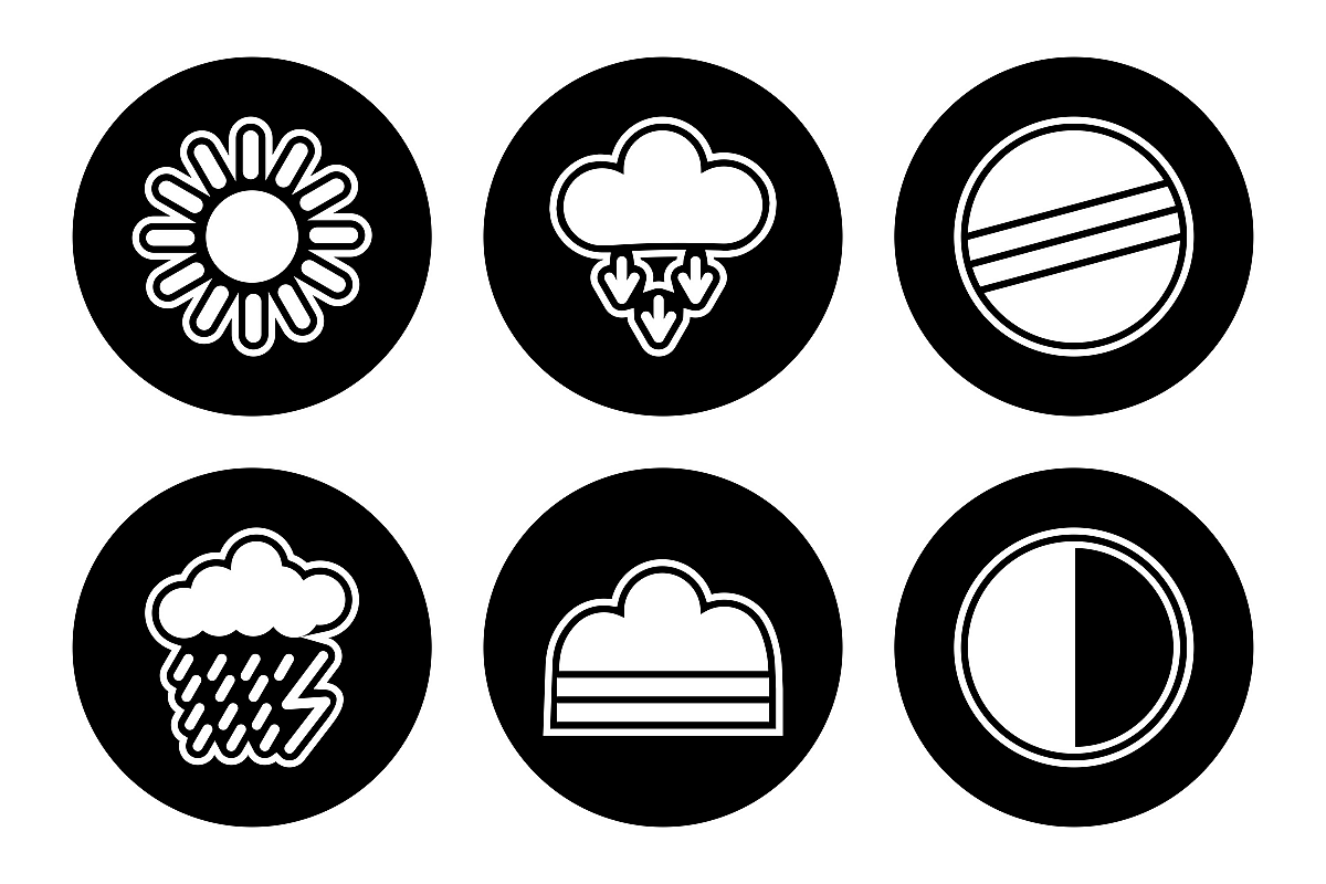 Set Of Weather And Season Icons example image 1
