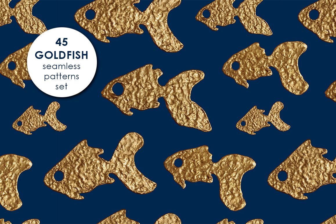 GOLDFISH collection. Hand painted patterns. example image 1