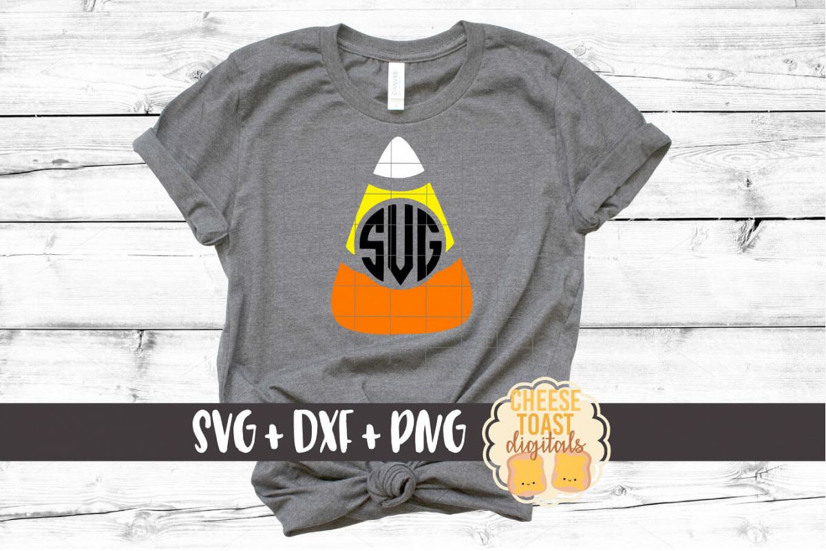 Candy Corn Monogram Frame- Halloween SVG File example image 1