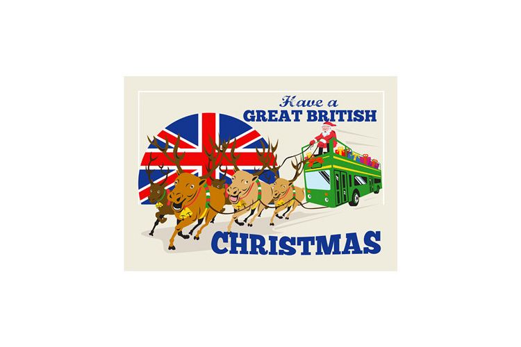Great British Christmas Santa Reindeer Doube Decker Bus example image 1