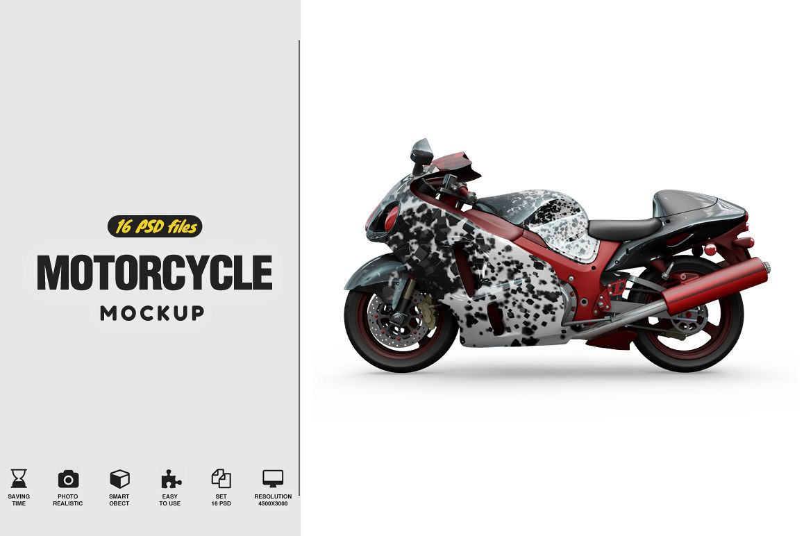 Download Motorcycle Mockup (73290) | Mock Ups | Design Bundles